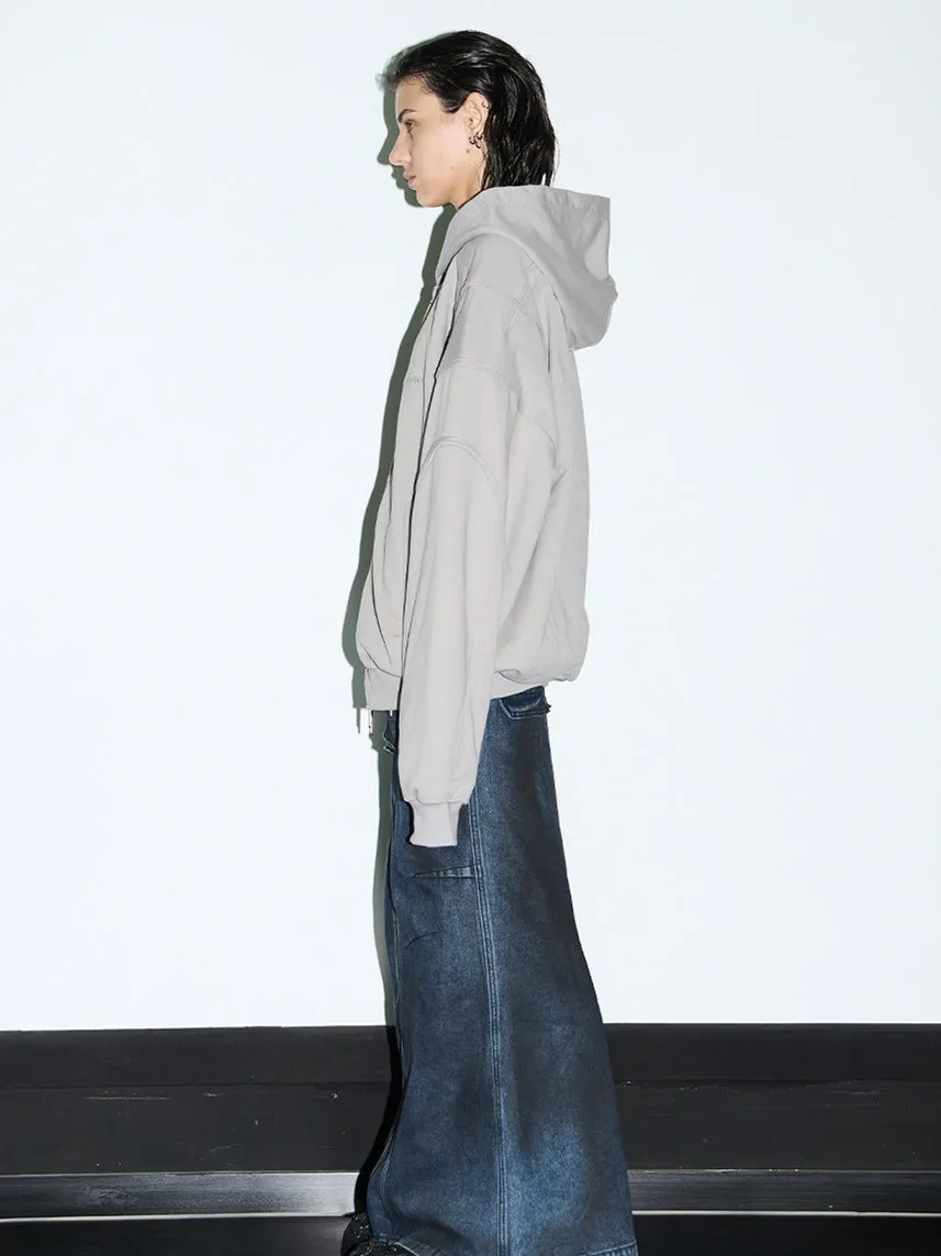 Double-Zip Hoodie Oversize Casual