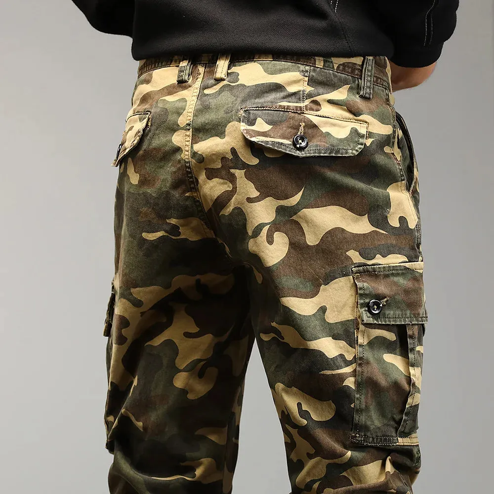 Drawstring Combat Military Cargo Pants