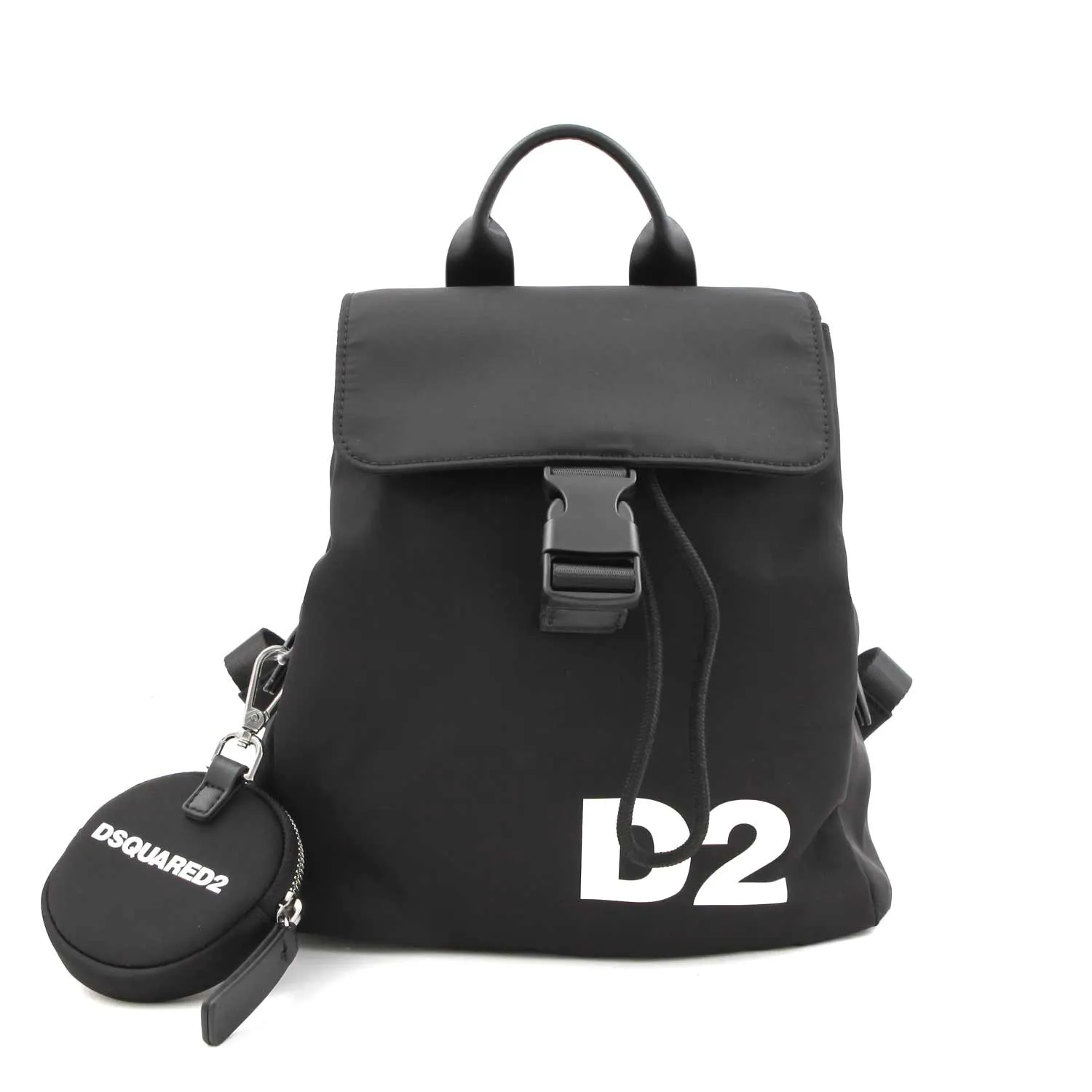 Dsquared2 Black Backpack With White Logo For Girls