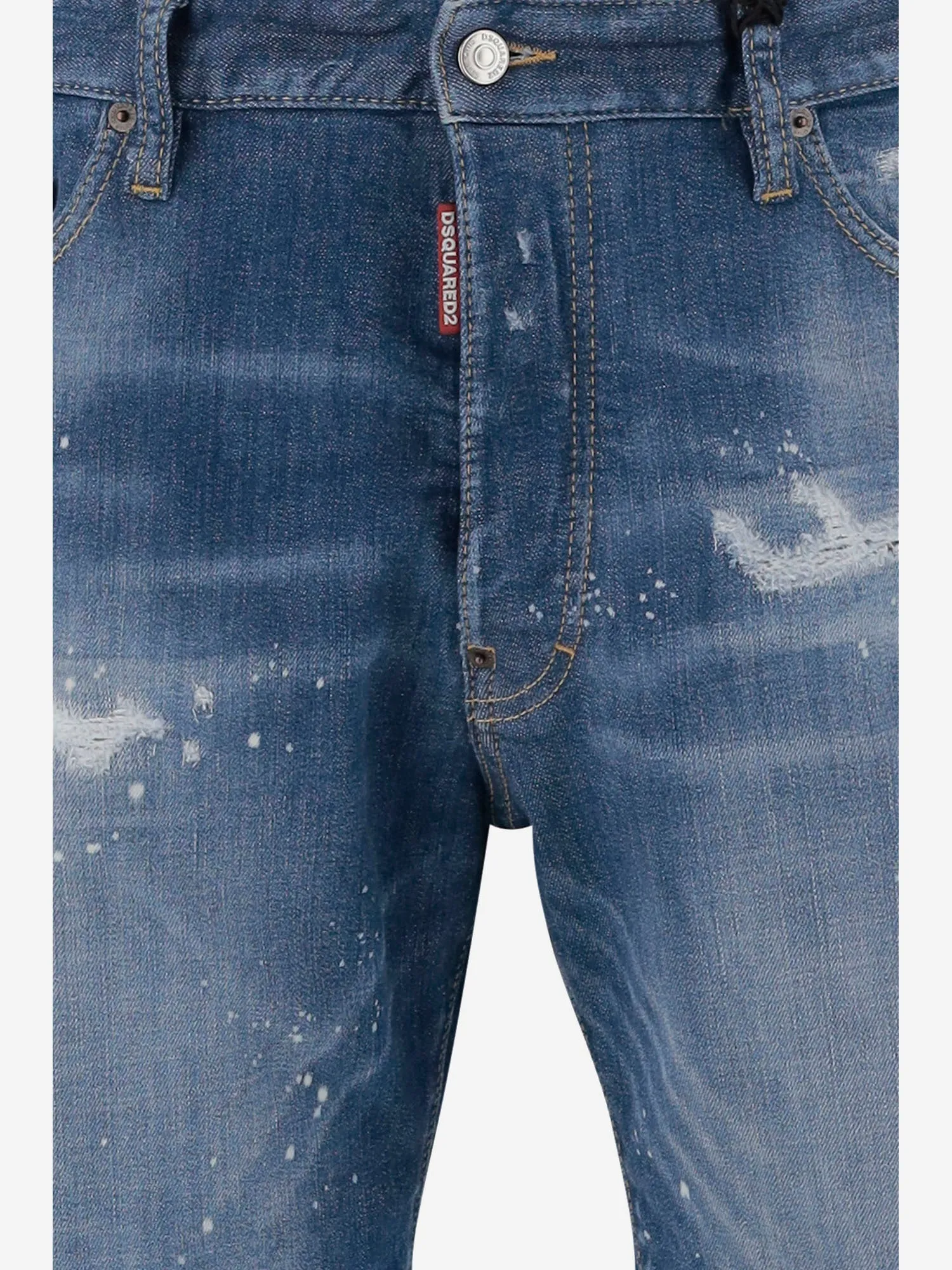 Dsquared2 Stretch Cotton Blend Denim Short Jeans