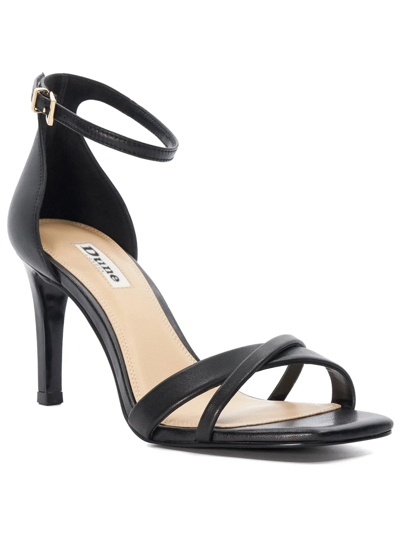 Dune London Madrina Leather Heeled Sandals - Black