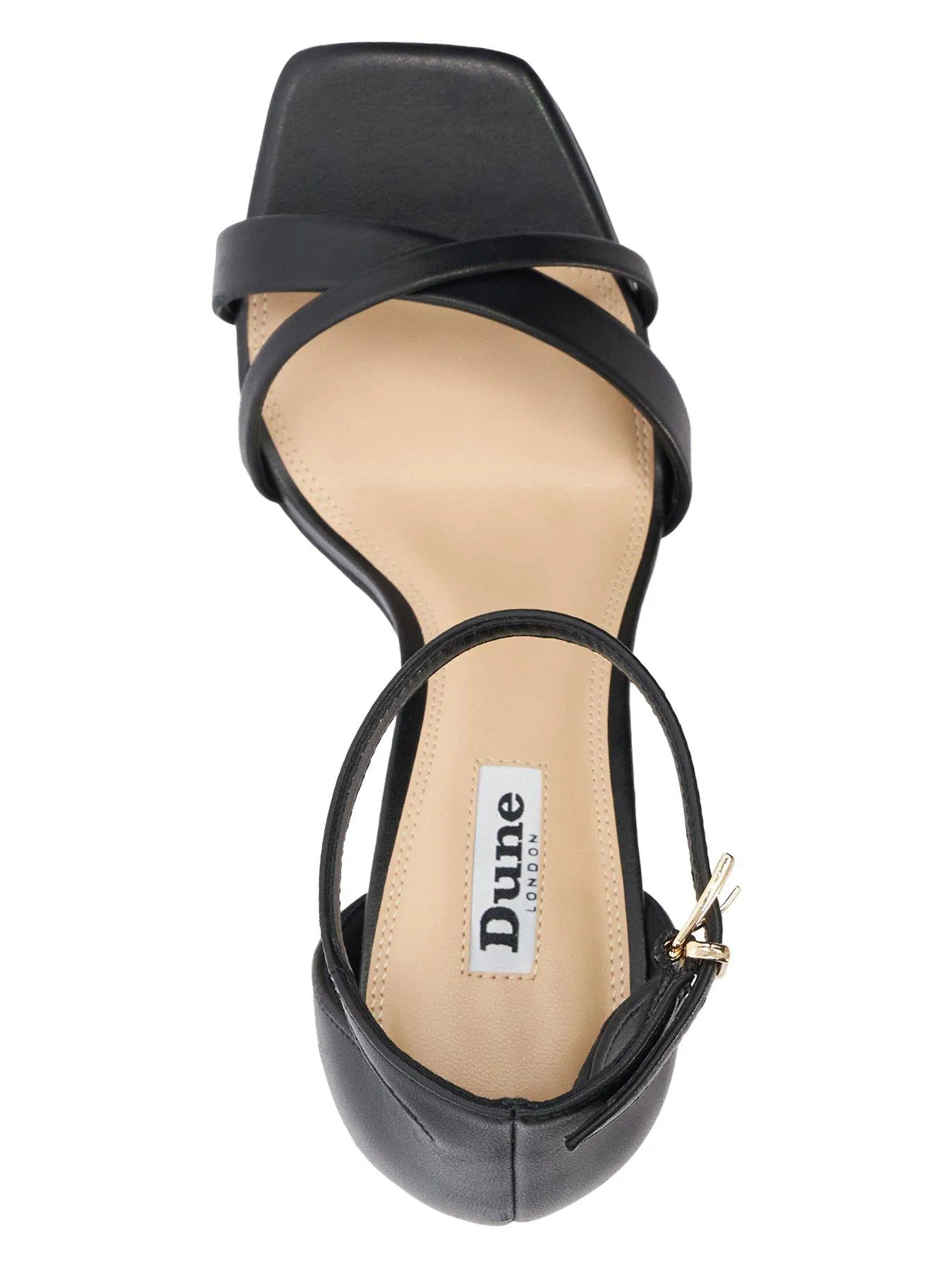 Dune London Madrina Leather Heeled Sandals - Black