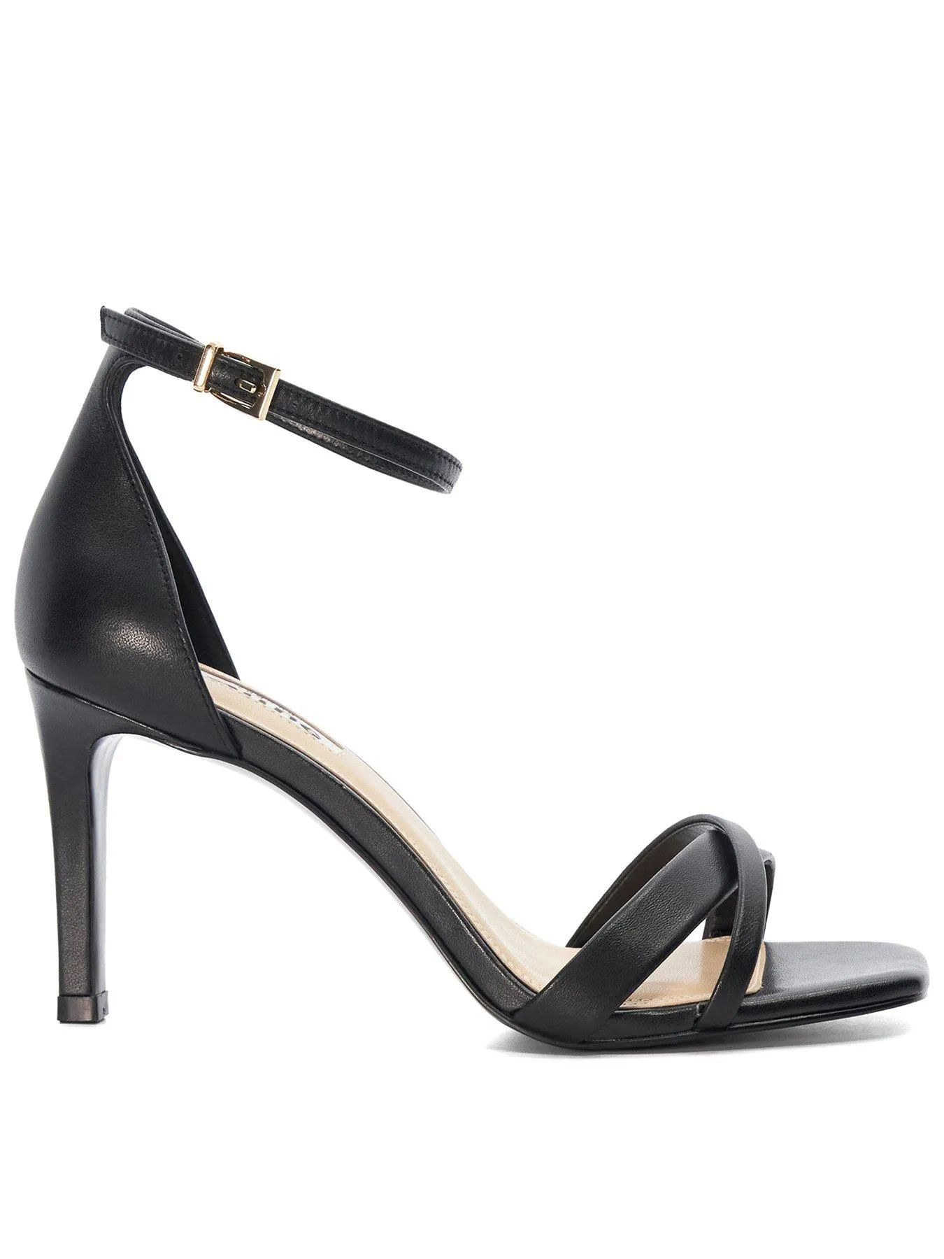 Dune London Madrina Leather Heeled Sandals - Black