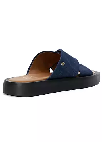 Dune London Navy Liquor Casual Sandals | Grattan