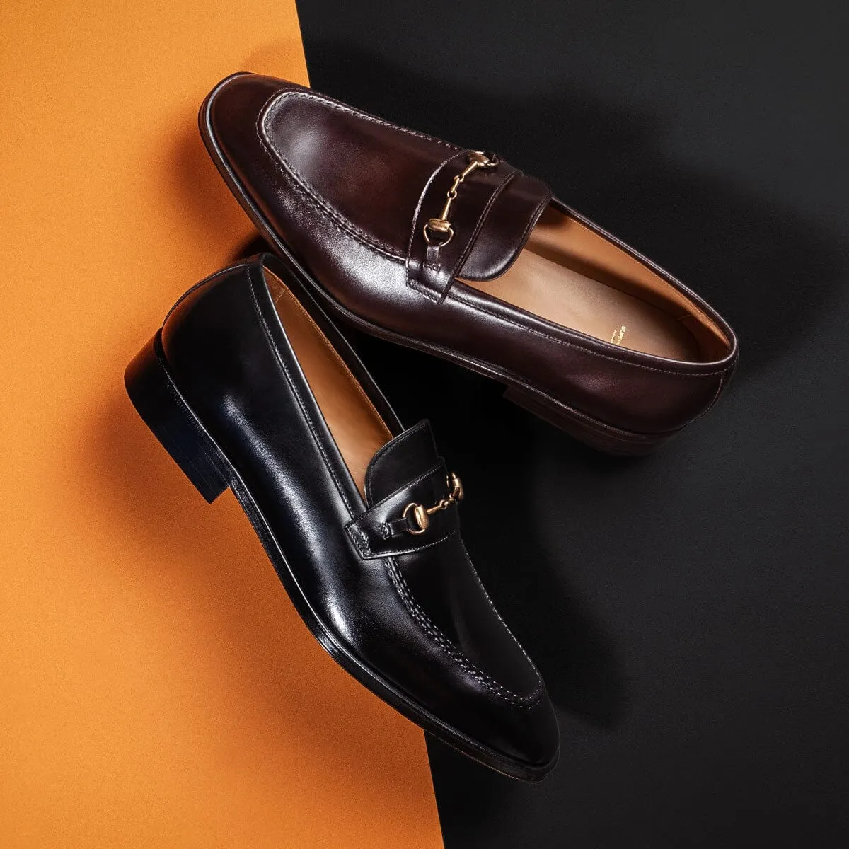 ELMORO VINTAGE BLACK LOAFERS