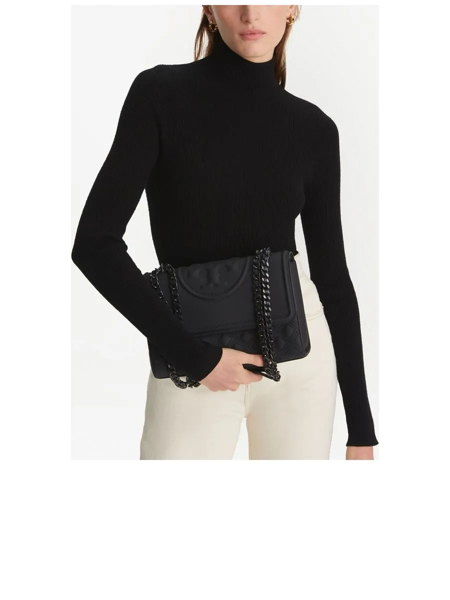 Embossed Logo Shoulder Bag