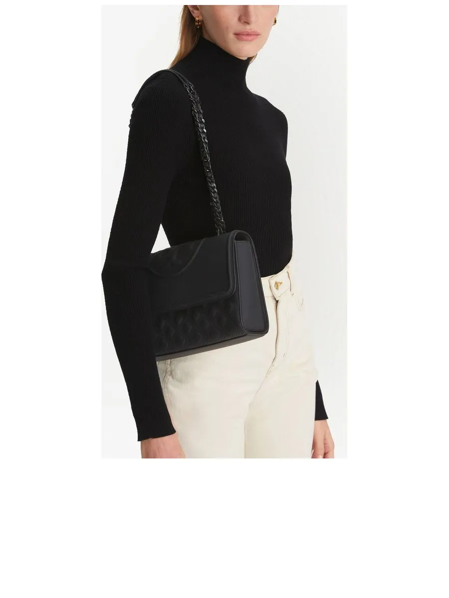 Embossed Logo Shoulder Bag