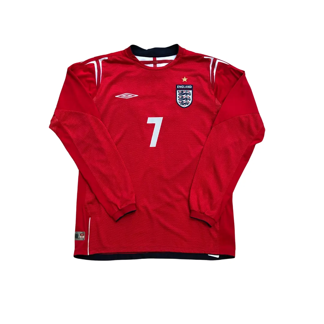 England 2004/2006 Beckham Original Umbro Away Football Shirt Medium