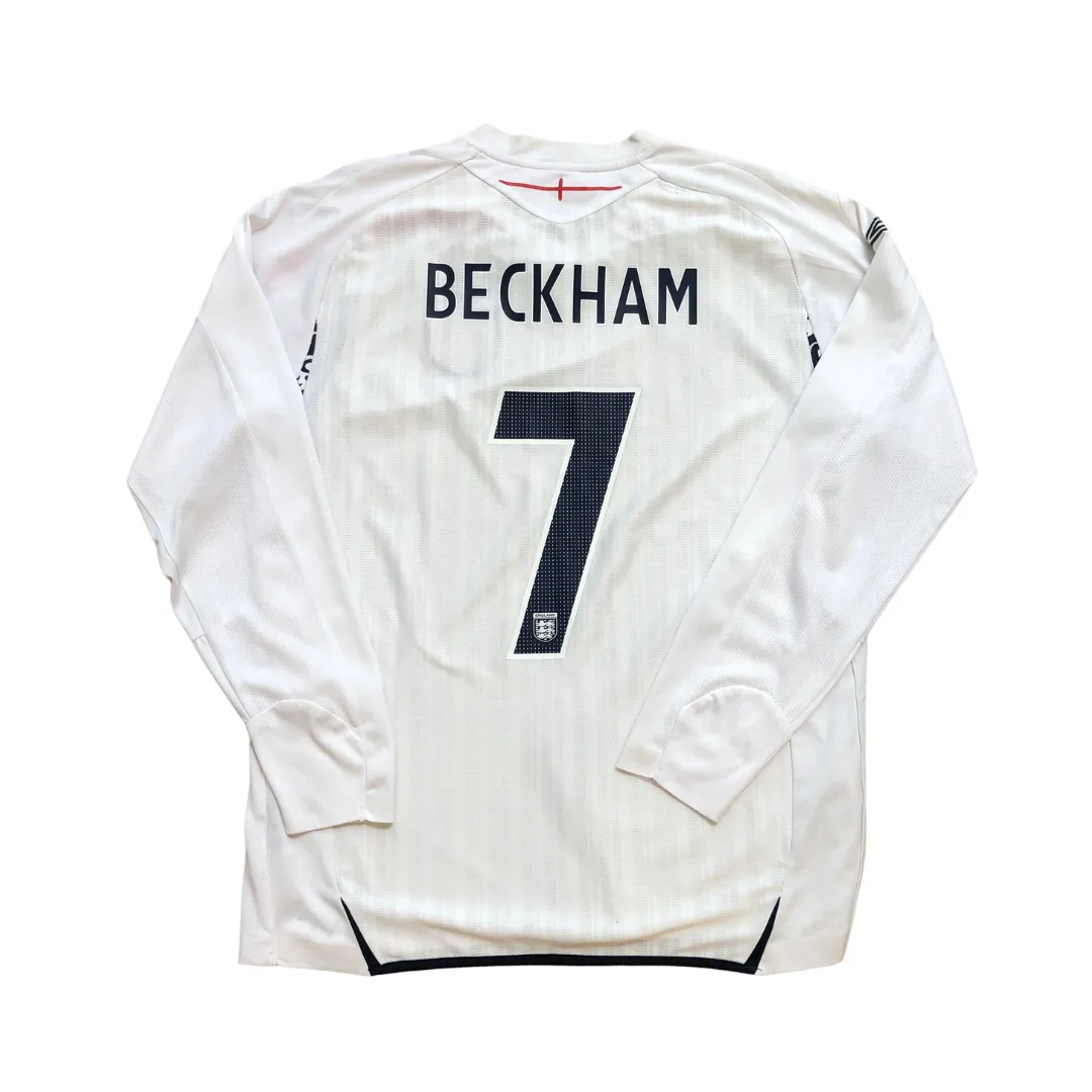 England 2006/2008 Beckham Original Umbro Home Football Shirt Large