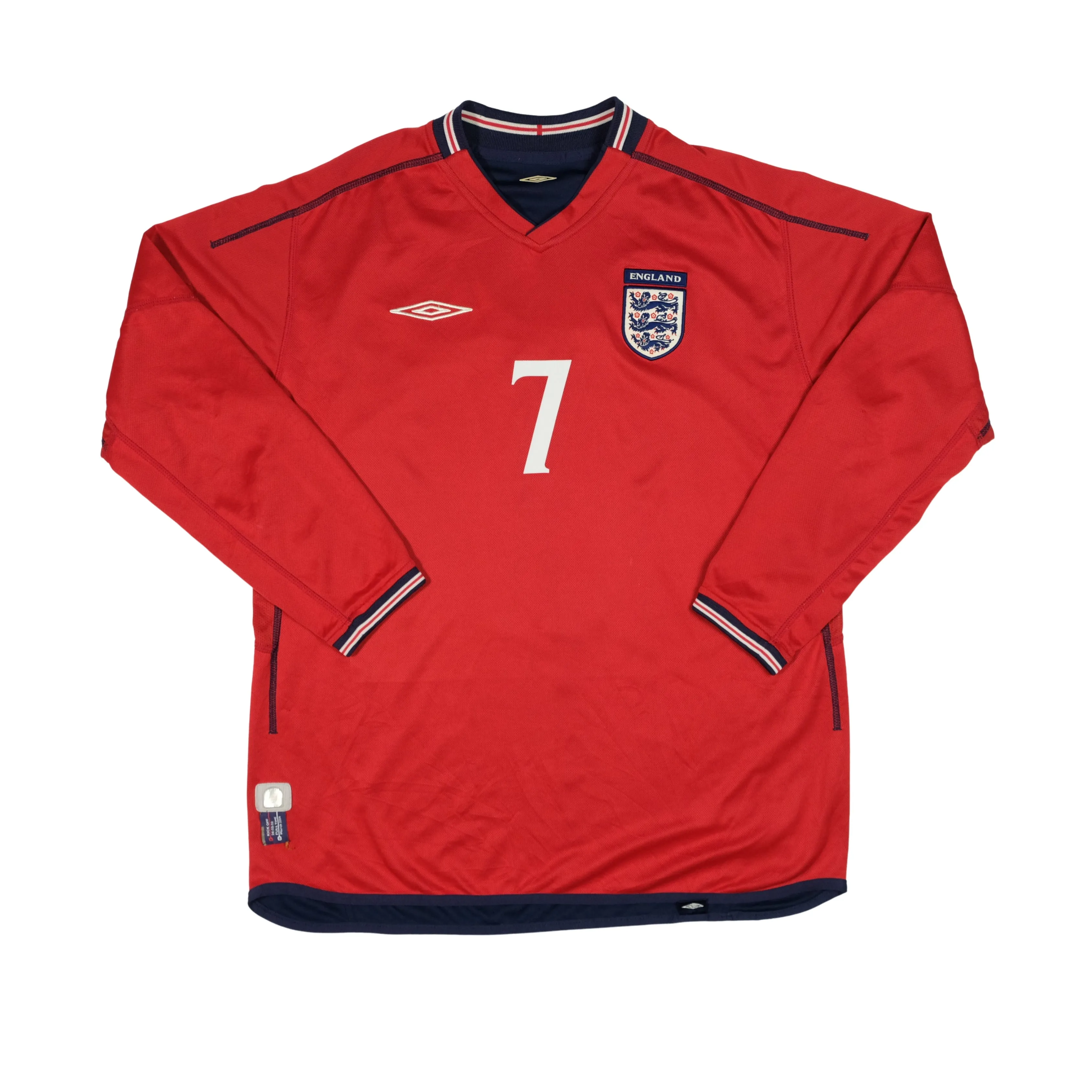 England Beckham Original 2002/2004 Home Football Shirt Large
