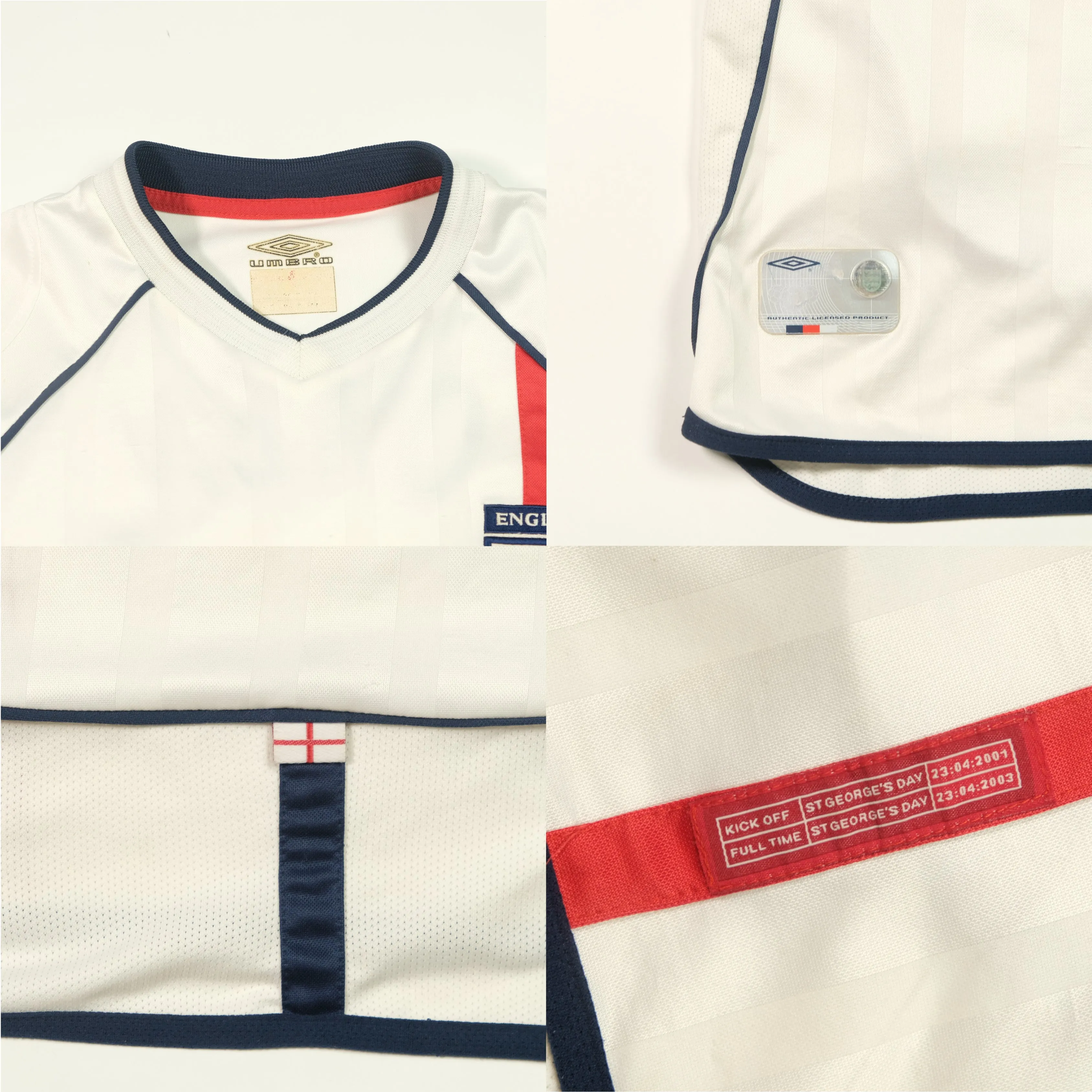 England Owen Original 2002/2004 Home Football Shirt Medium