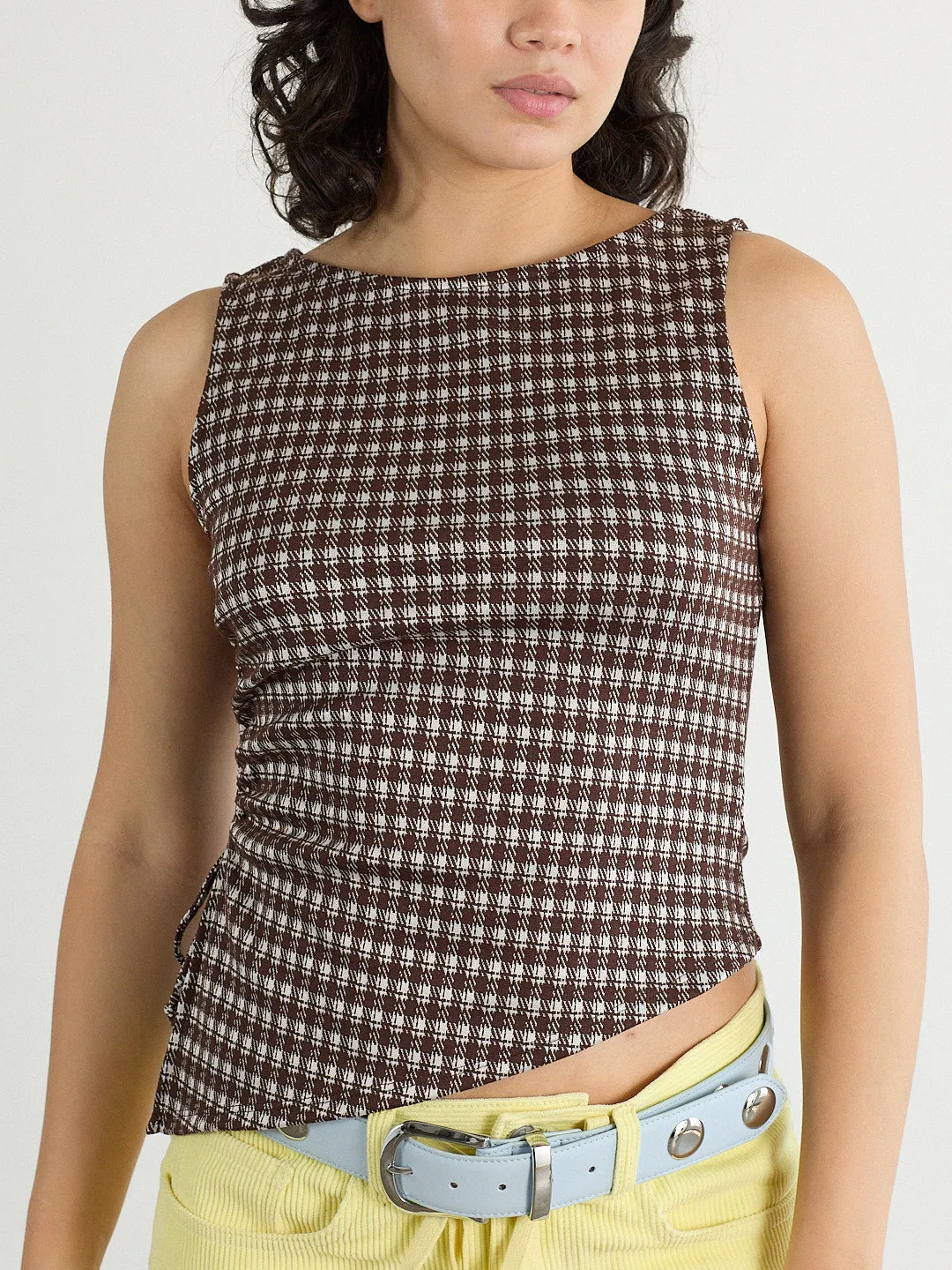 Erin Tank - Cocoa Plaid