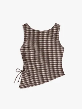 Erin Tank - Cocoa Plaid