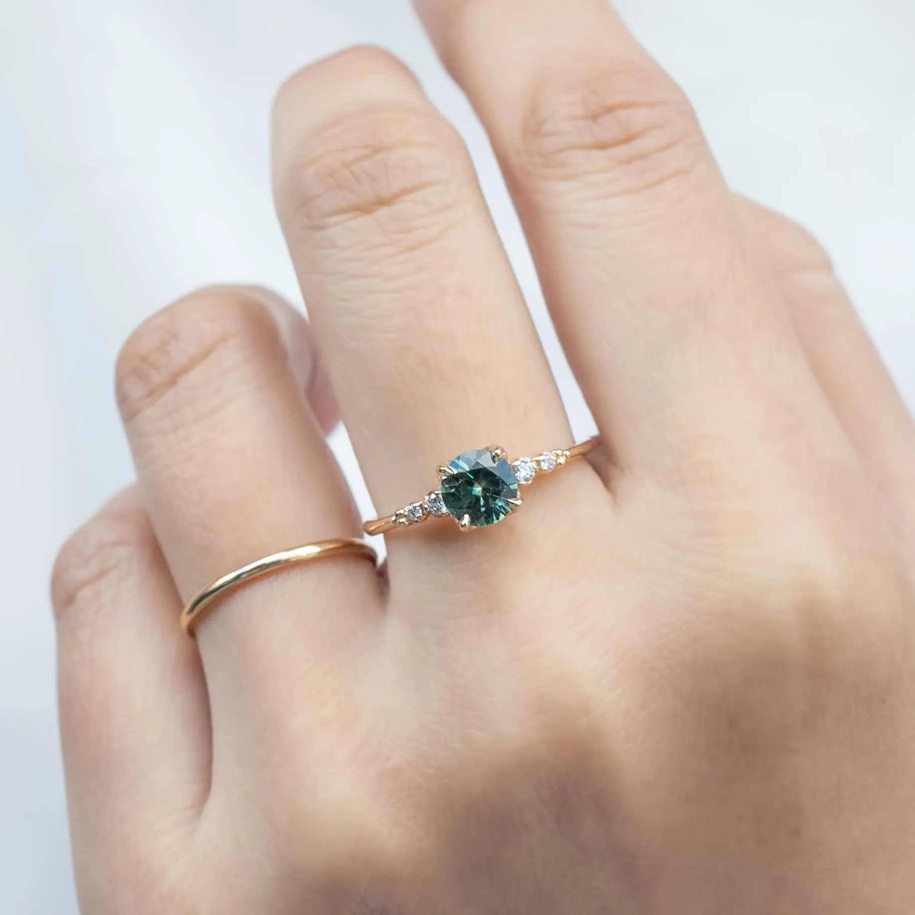 Estel Luxe Ring - 0.92ct Green Montana Sapphire (One of a kind)