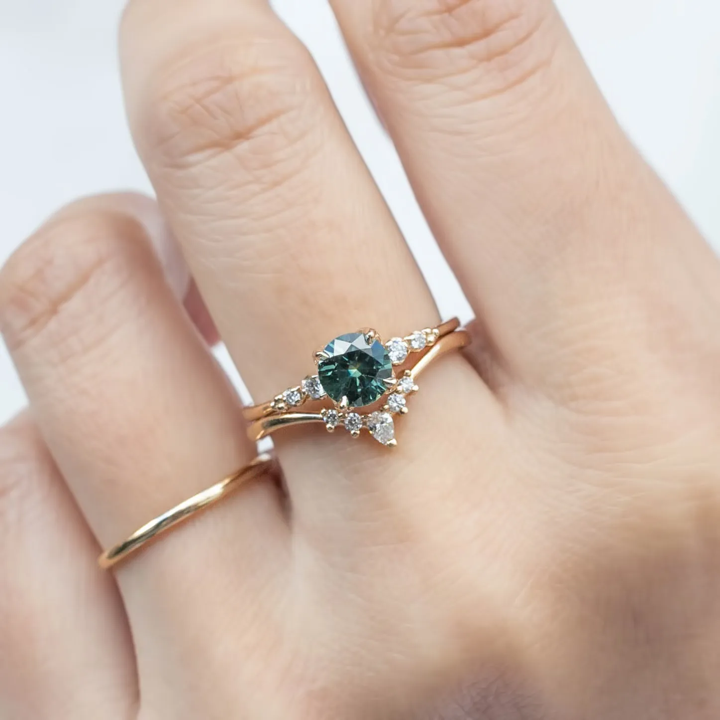 Estel Luxe Ring - 0.92ct Green Montana Sapphire (One of a kind)