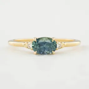 Estel Ring - 0.85ct Blue Green Montana Sapphire (One of a kind)