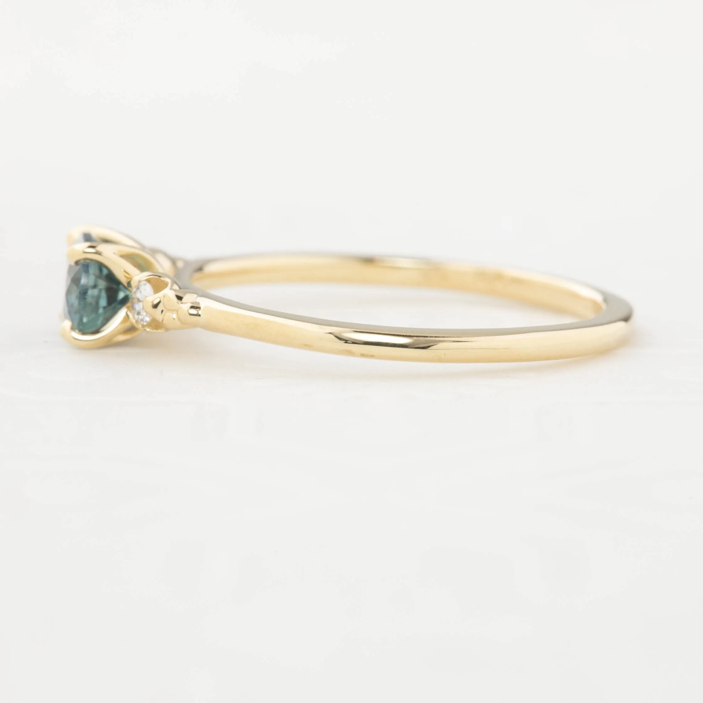 Estel Ring - 0.85ct Blue Green Montana Sapphire (One of a kind)