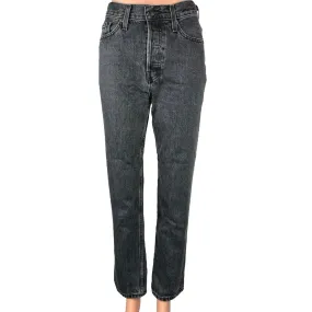 Everlane Women's Black Washed High Rise Straight 90s Cheeky Denim Jeans Size 25