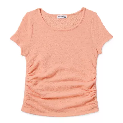 Eyeshadow Big Girls Scoop Neck Short Sleeve T-Shirt