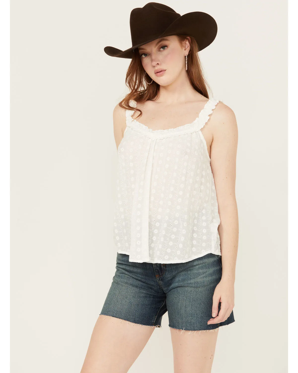Eyeshadow Women's Eyelet Tank Top