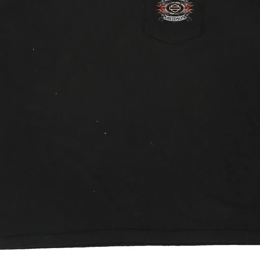 Farmington Hills, Michigan Harley Davidson Graphic Vest - 2XL Black Cotton