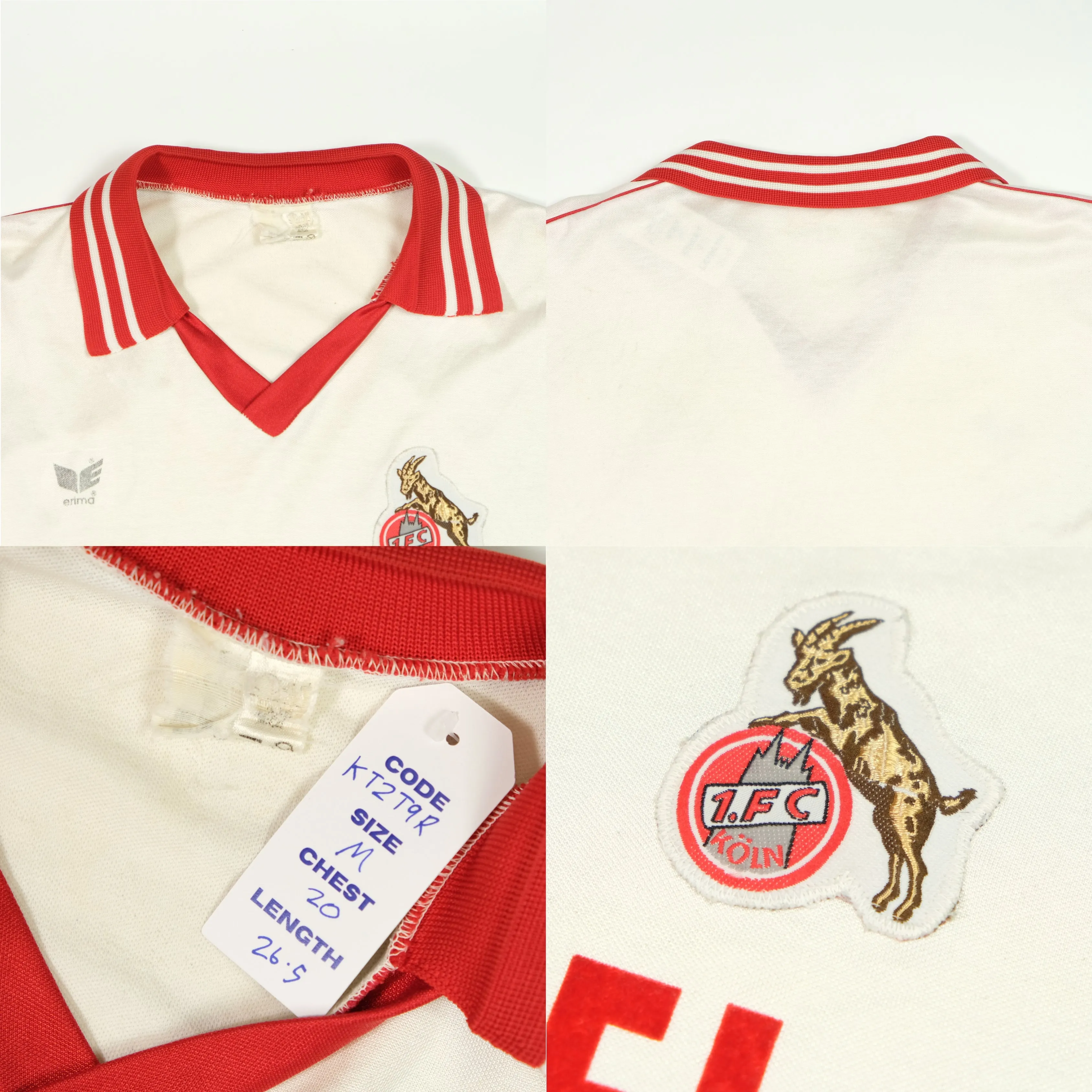 FC Koln Germany 1983/1985 Original Erima Football Shirt Medium