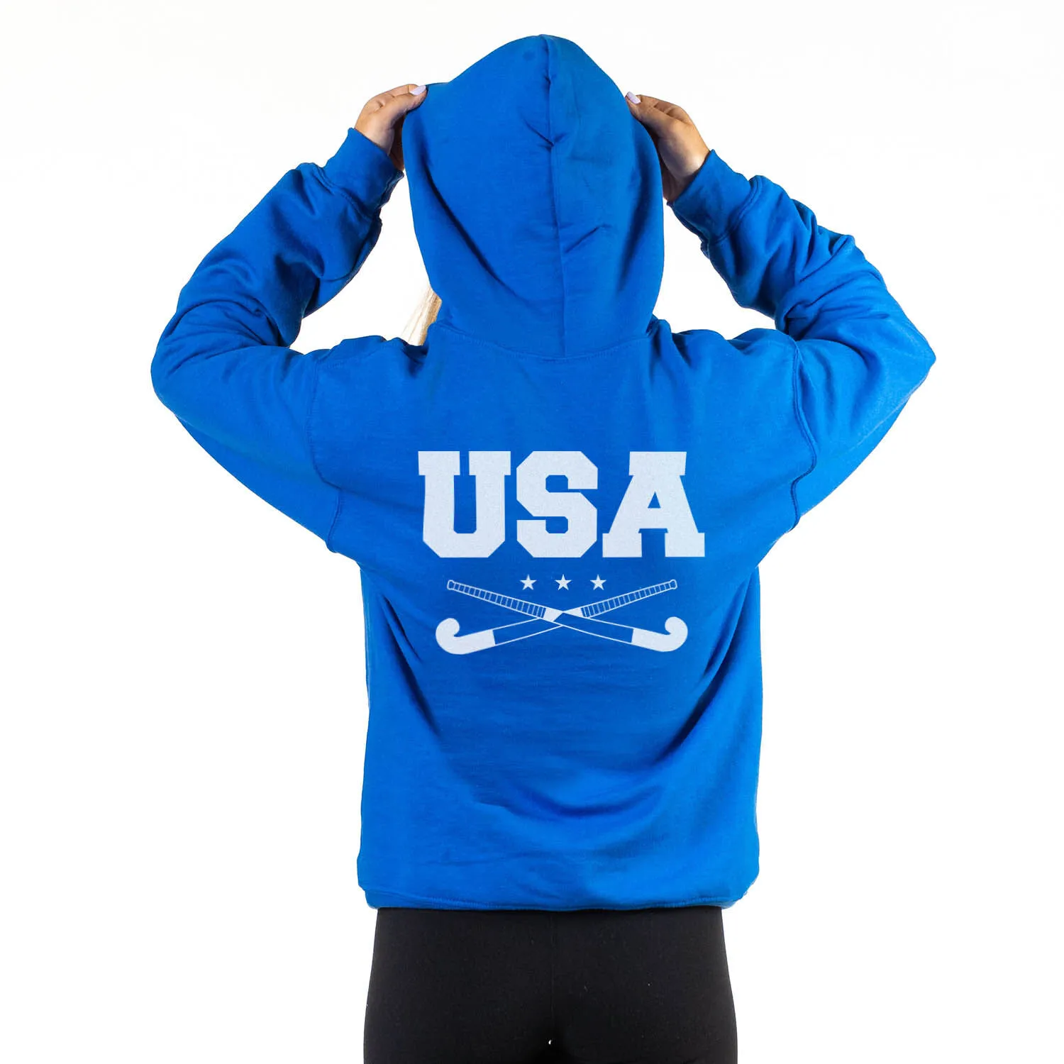 Field Hockey Hooded Sweatshirt - USA(Back Design) 