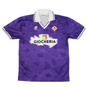 Fiorentina Italy 1991/1992 Original Home Football Shirt Lotto Medium