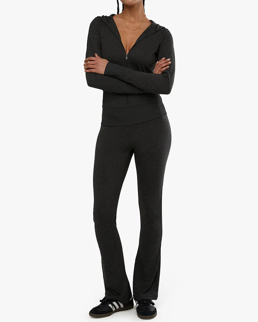 Fitted Zip-Up Hoodie | Black