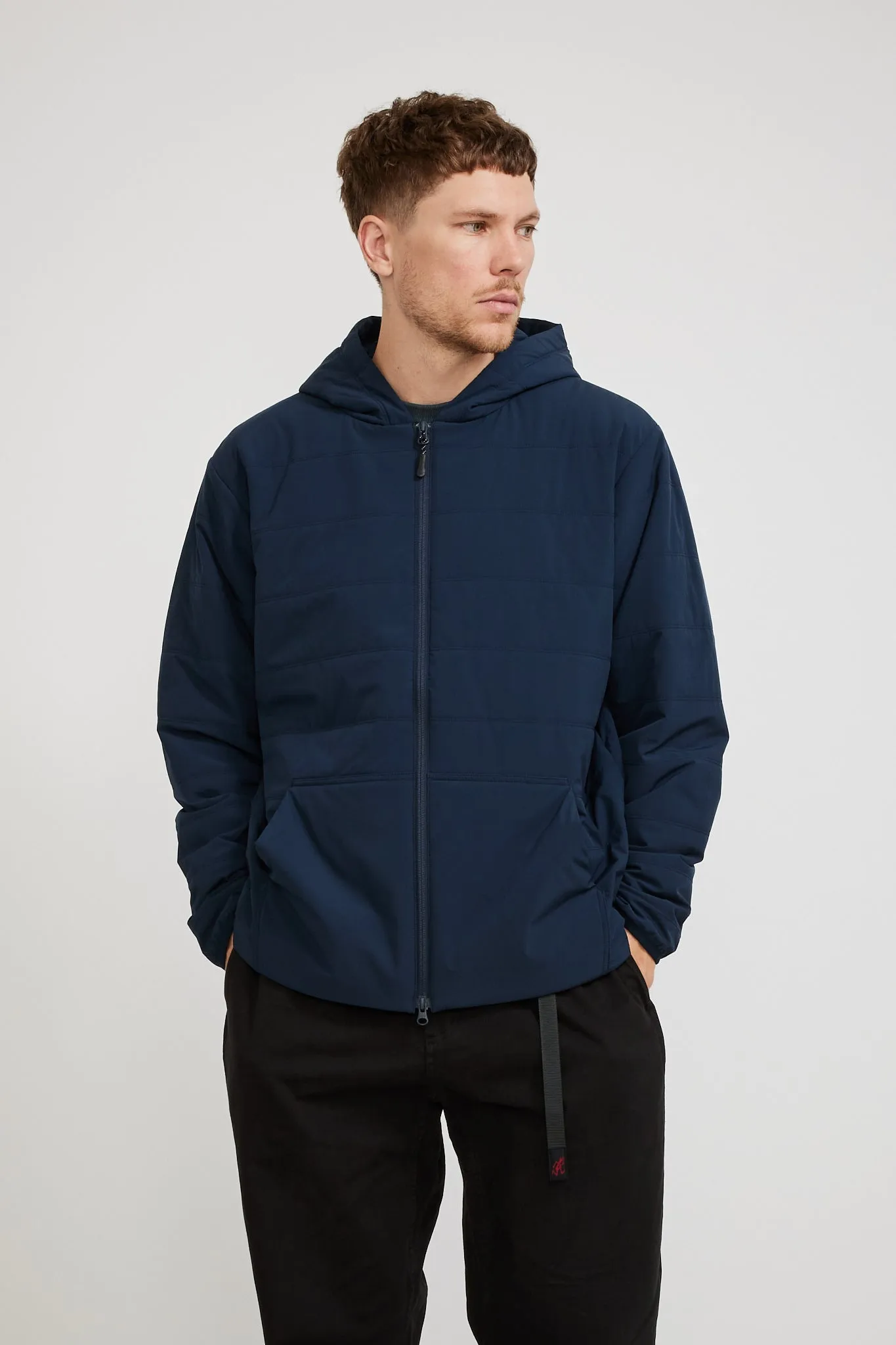 Flexible Insulated Zip Up Hoodie Navy