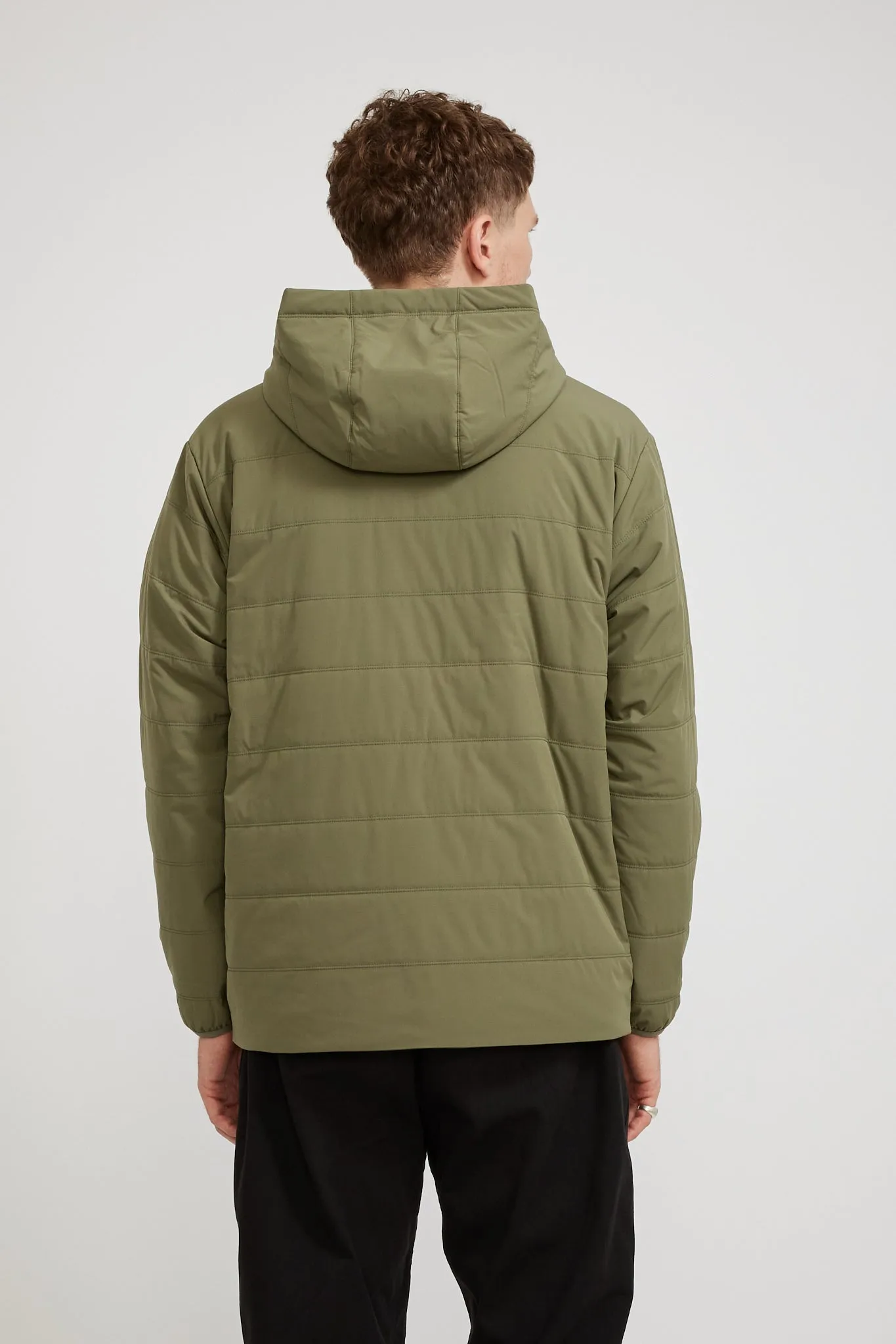 Flexible Insulated Zip Up Hoodie Olive