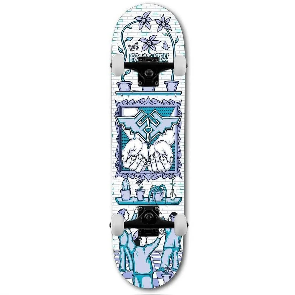 Fracture x Adswarm Complete Skateboard Blue 8.25