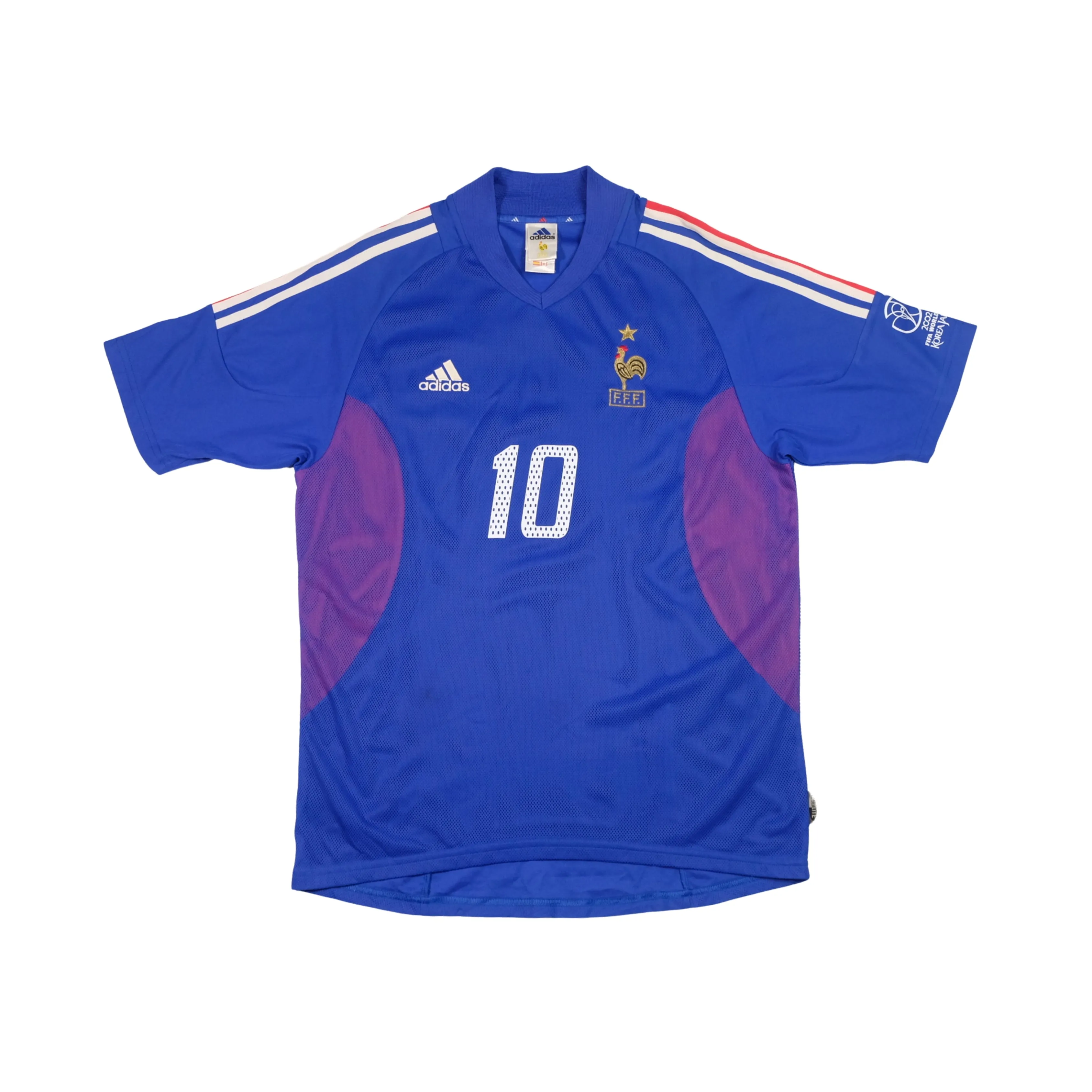 France Original Zidane 2002/2004 Adidas Home Football Shirt Medium/Large