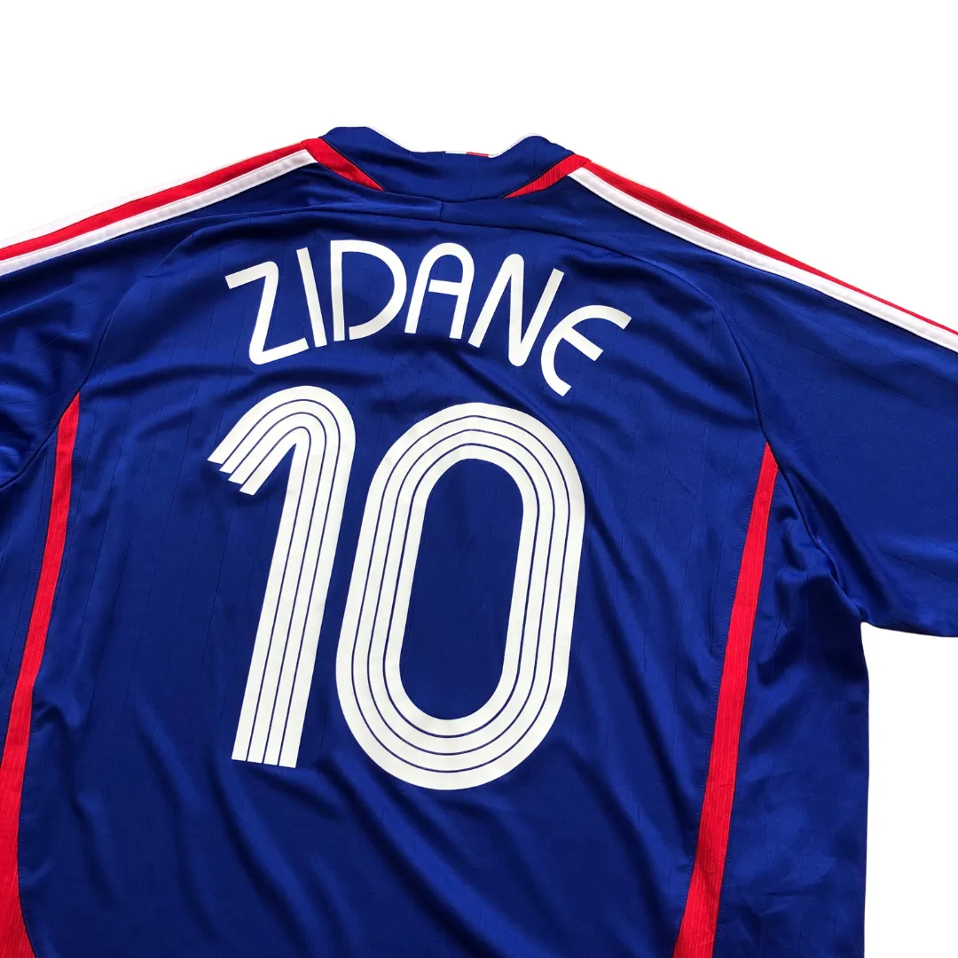 France Original Zidane 2006/2007 Adidas Home Football Shirt Large