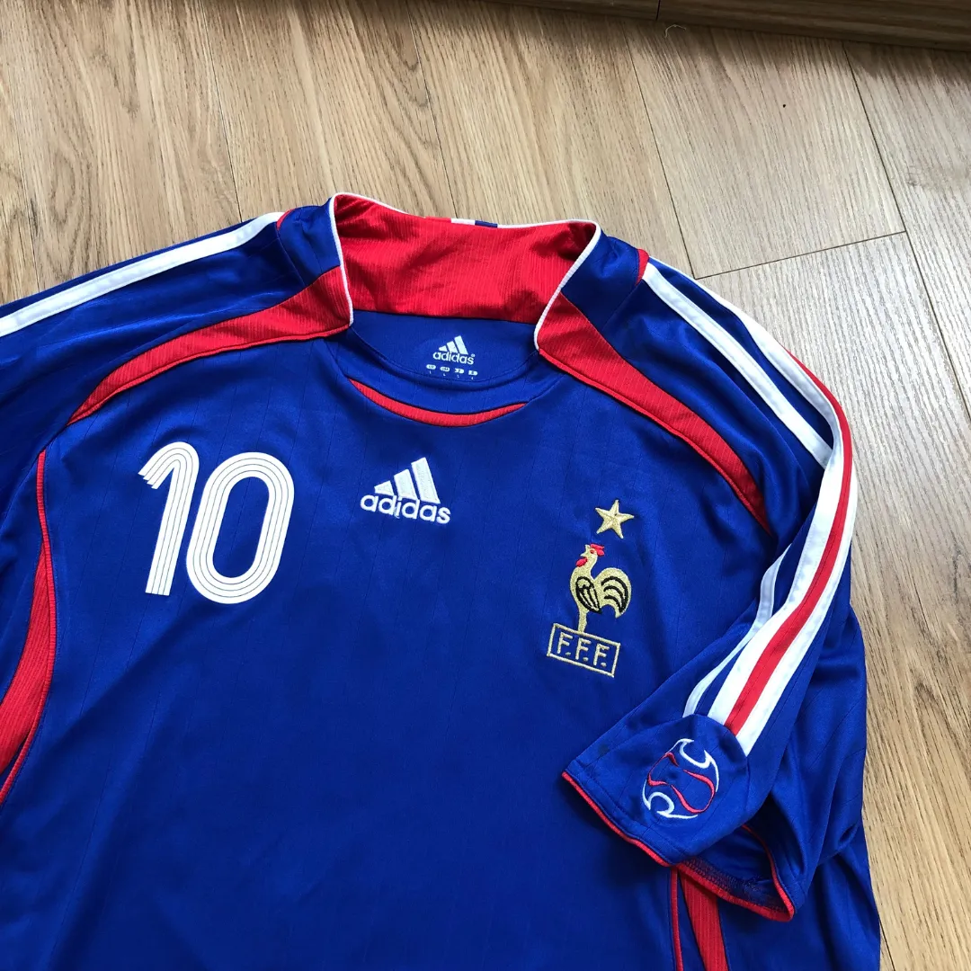 France Original Zidane 2006/2007 Adidas Home Football Shirt Large