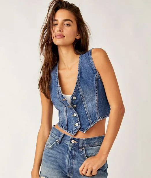 Free People Tate Denim Vest