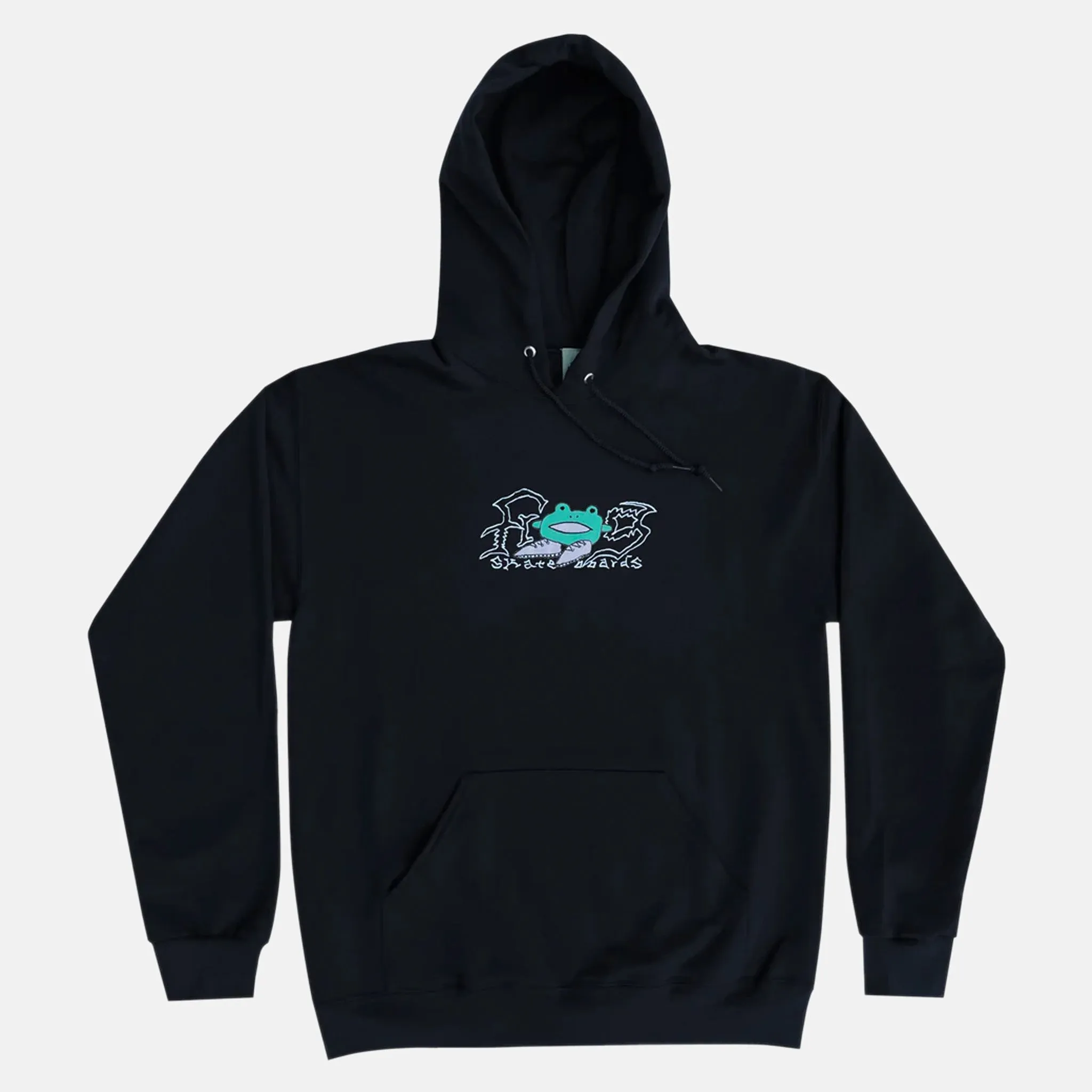Frog Skateboards - Big Shoes Pullover Hooded Sweatshirt - Black