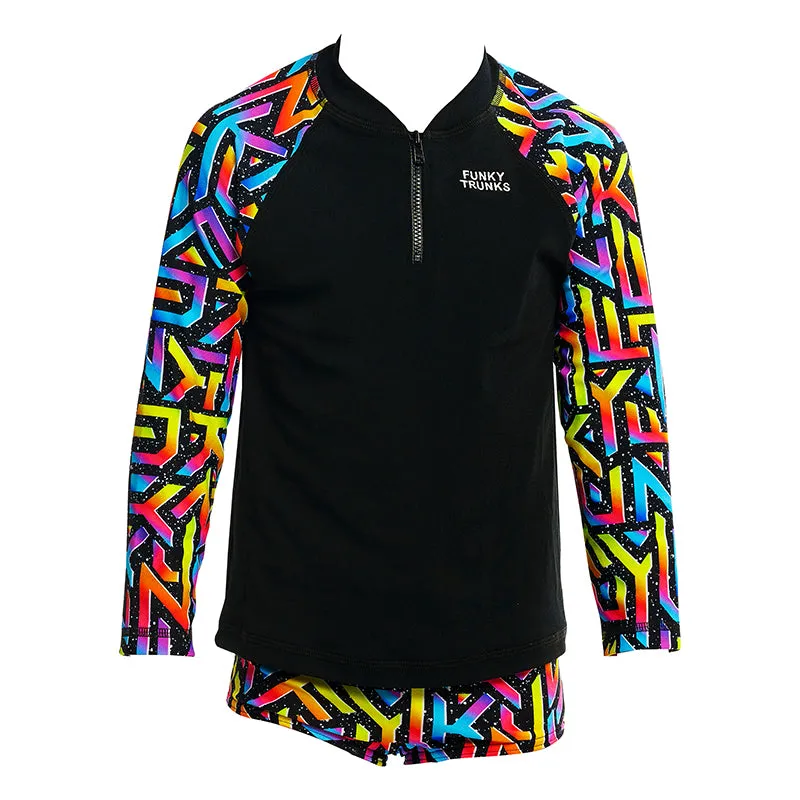 Funky Trunks - Brand Galaxy - Toddler Boys Zippy Rash Vest