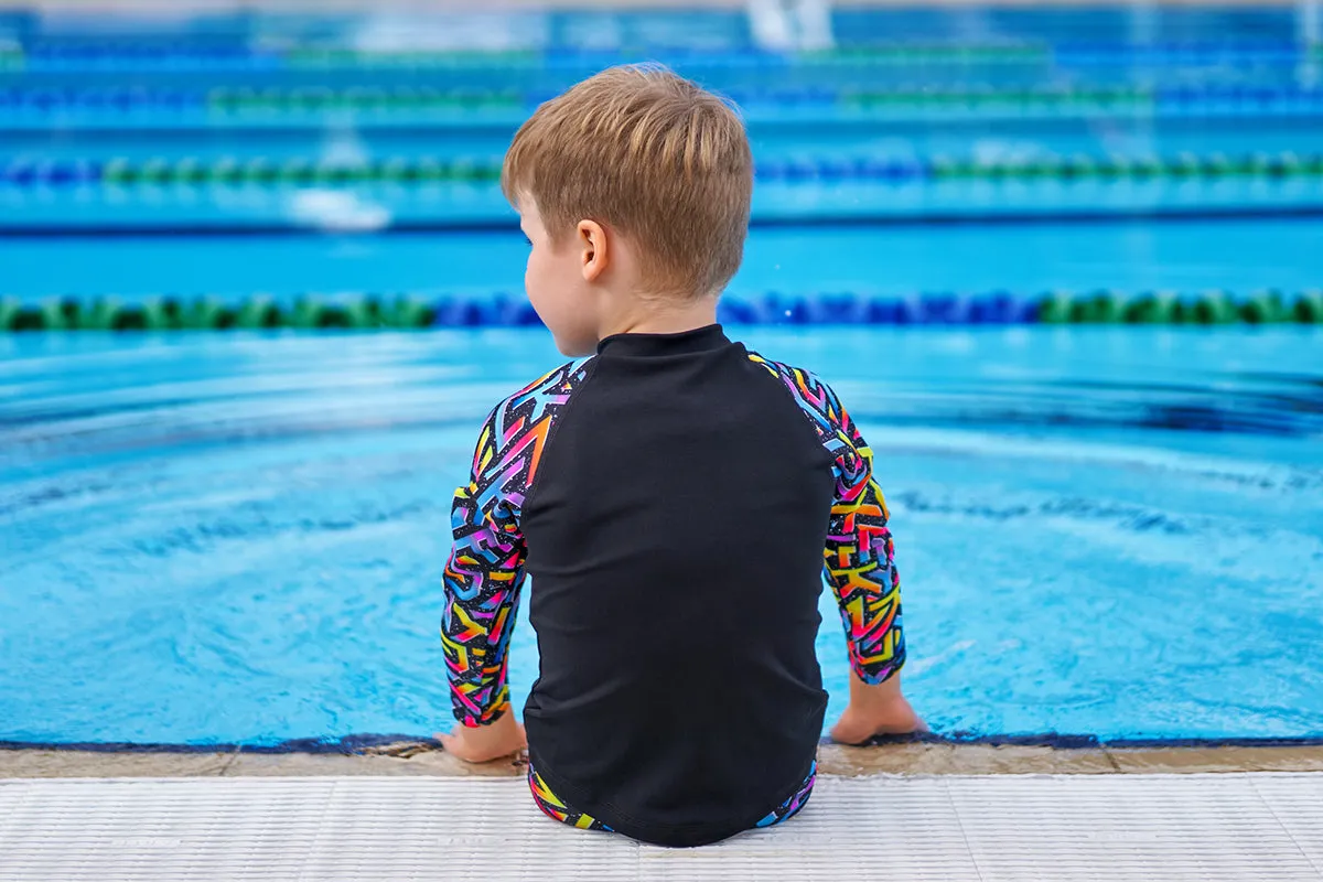 Funky Trunks - Brand Galaxy - Toddler Boys Zippy Rash Vest