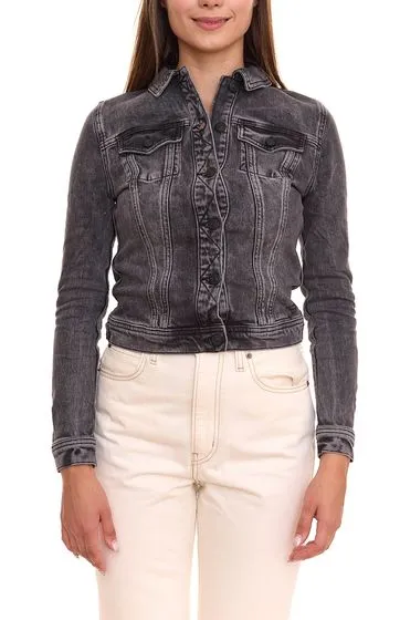 GANG JEANS Chaqueta vaquera de mujer chaqueta vaquera con aspecto lavado 68113848 gris/negro