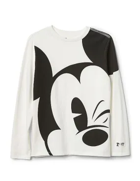 GAP Boys White Disney Long Sleeve Hockey Tee
