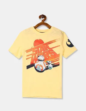 GAP Boys Yellow Crew Neck Star Wars Graphic Jersey T-Shirt