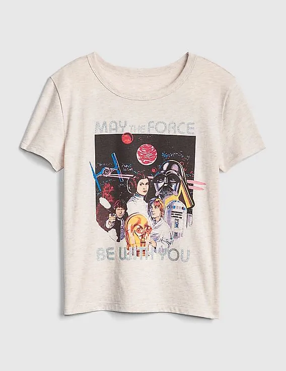 GAP Girls Beige Star Wars™ Short Sleeve T-Shirt
