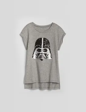GAP Girls Grey Star Wars Flippy Sequin T-Shirt