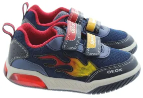 GEOX Kids Inek Light Up Trainers In Navy