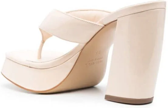 GIABORGHINI Gia 17 120mm platform mules Neutrals