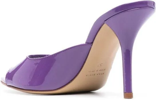 GIABORGHINI Perni 100mm patent-leather mules Purple