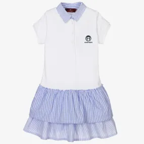 Girls Blue Cotton Polo Dress