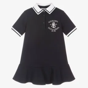 Girls Navy Blue Polo Dress