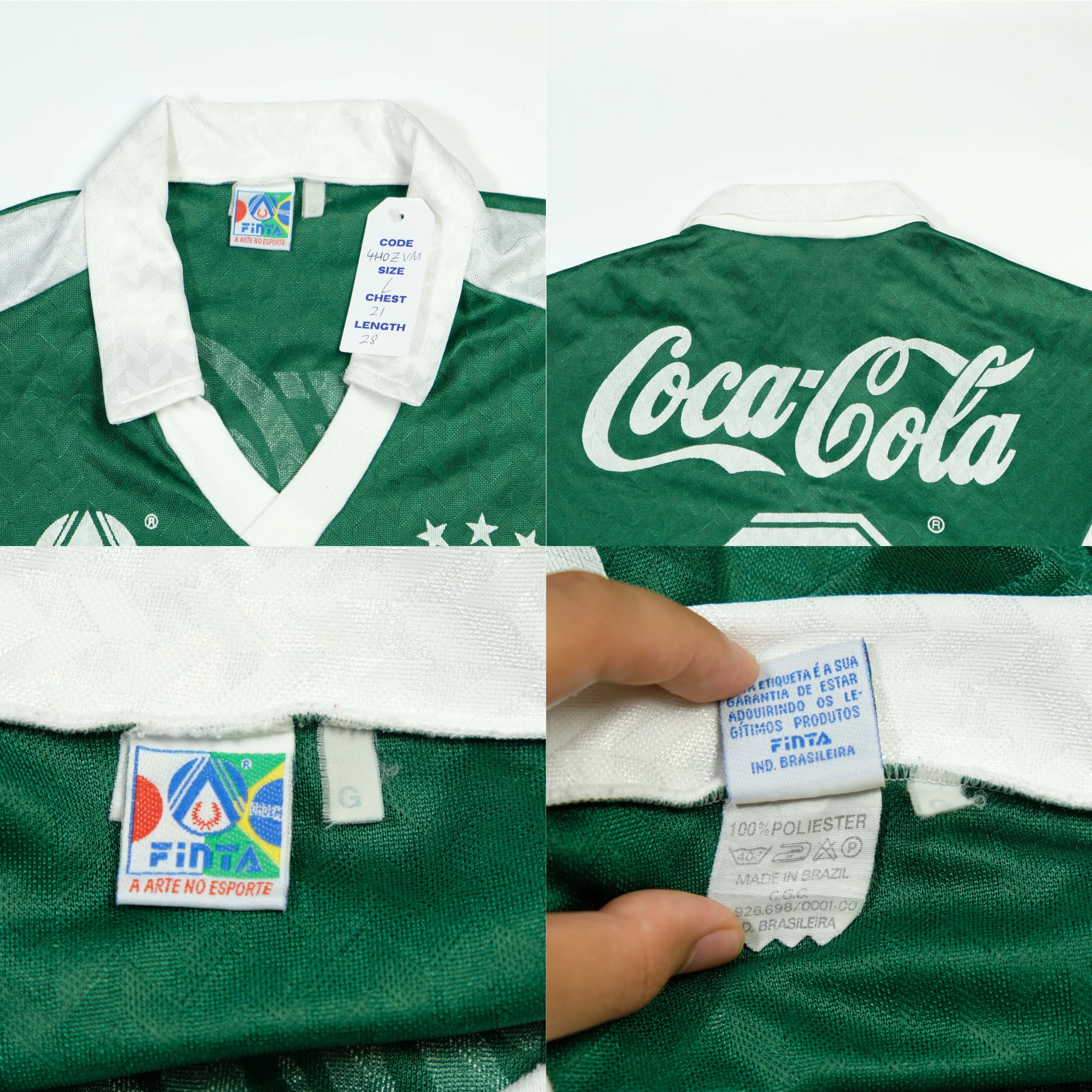 Goais (Brazil) Finta Original Home Football Shirt 1994 Large
